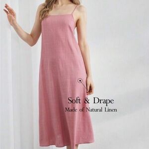 Soft & Drape Pink Linen Dress